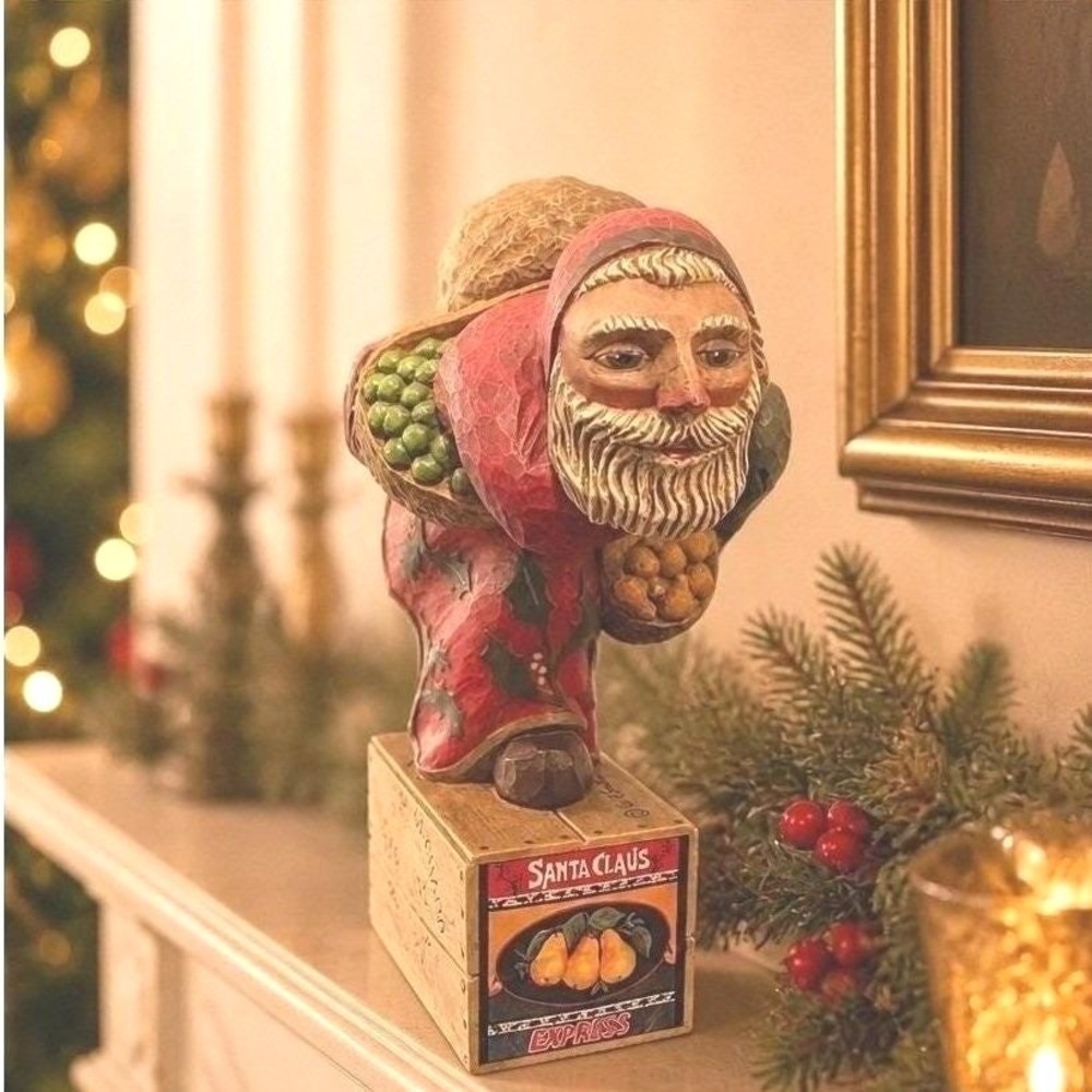 Leo Smith Orchard Santa #383/1500, Midwest Cannon Folk Art Christmas, Box